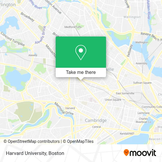 Harvard University map