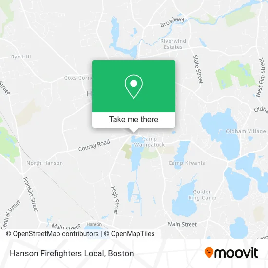 Hanson Firefighters Local map