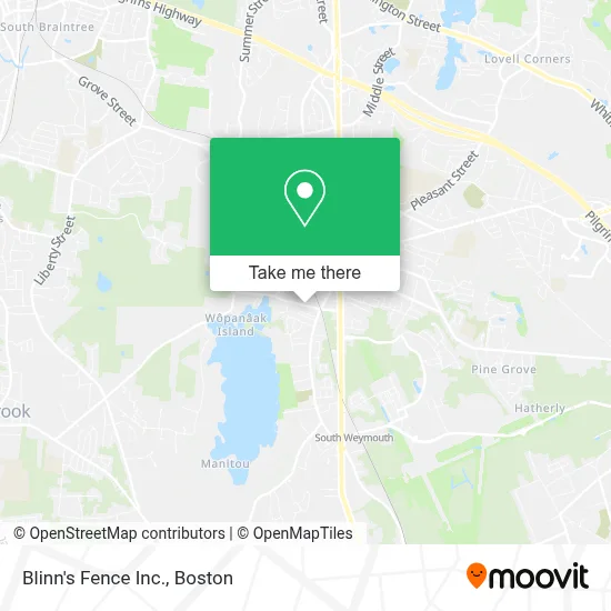 Blinn's Fence Inc. map