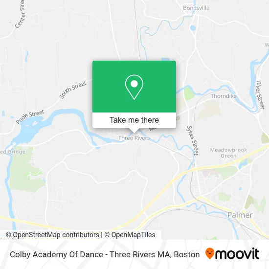 Colby Academy Of Dance - Three Rivers MA map