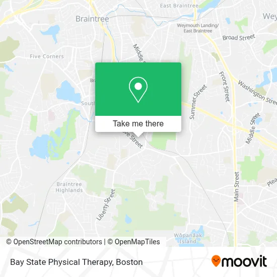 Bay State Physical Therapy map