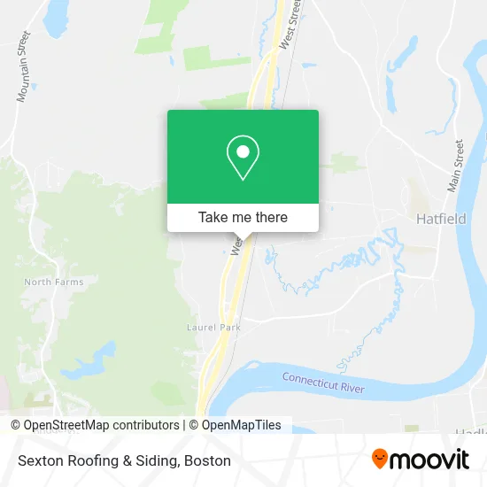 Sexton Roofing & Siding map