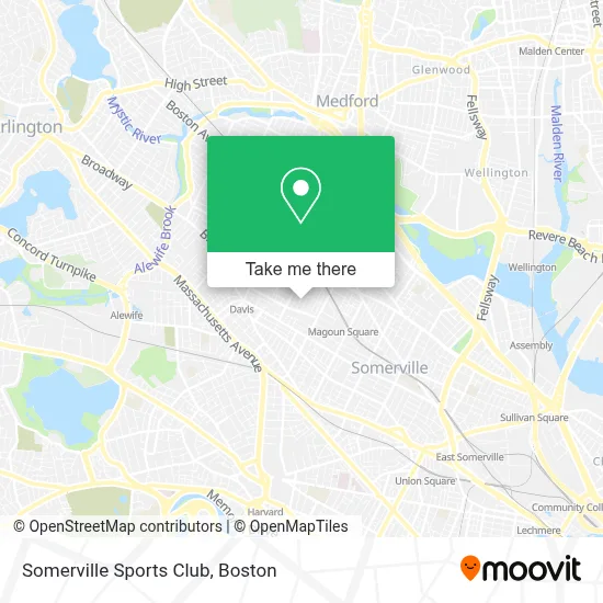 Somerville Sports Club map