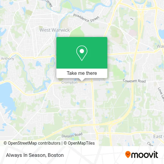 Always In Season map