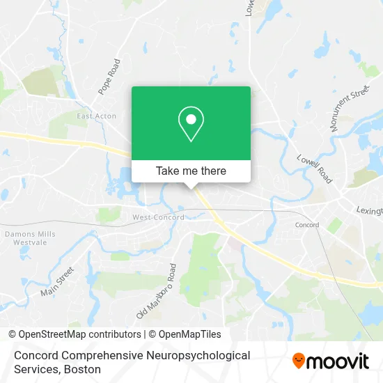 Concord Comprehensive Neuropsychological Services map