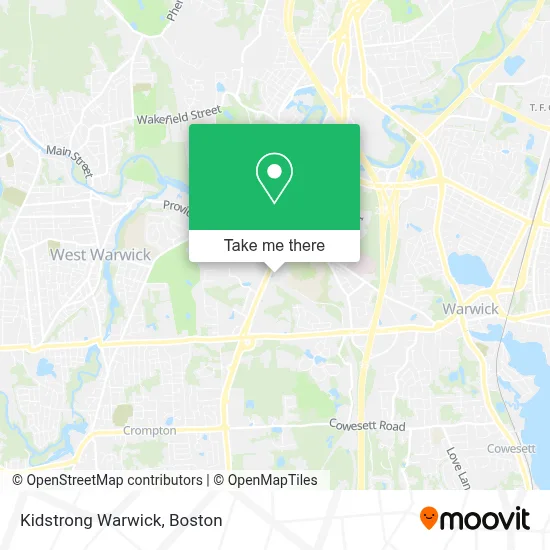 Kidstrong Warwick map