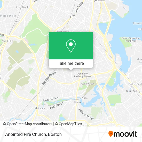 Anointed Fire Church map