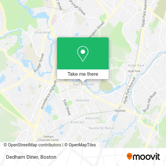 Dedham Diner map