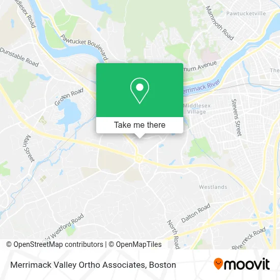 Merrimack Valley Ortho Associates map