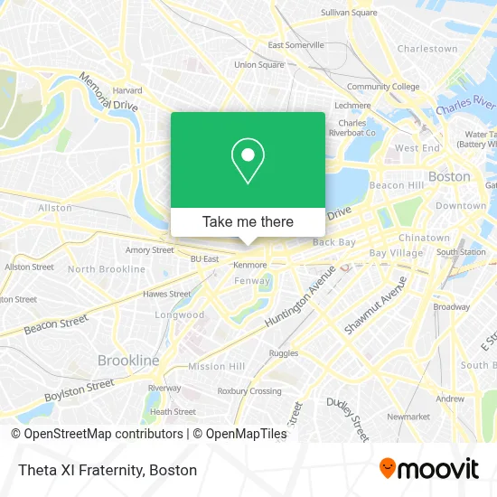 Theta XI Fraternity map