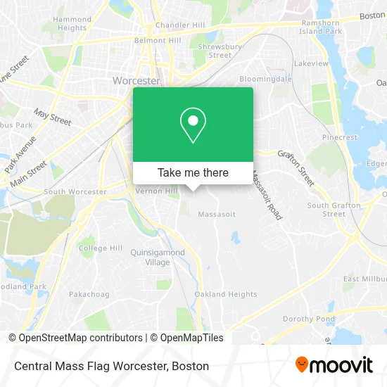 Central Mass Flag Worcester map