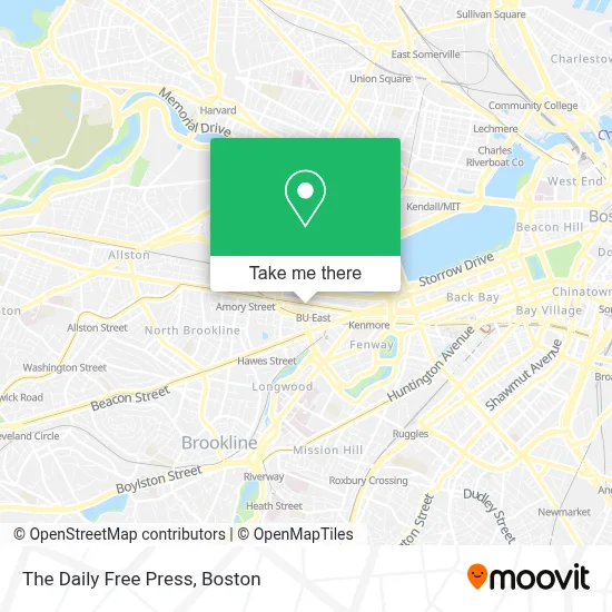 The Daily Free Press map