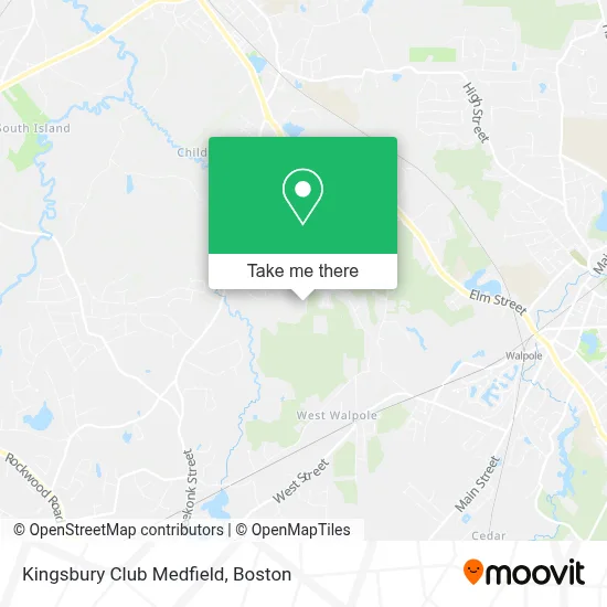 Kingsbury Club Medfield map