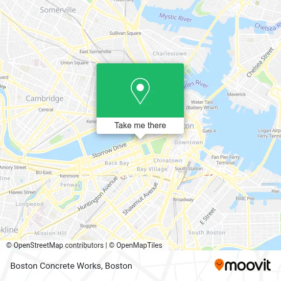 Boston Concrete Works map
