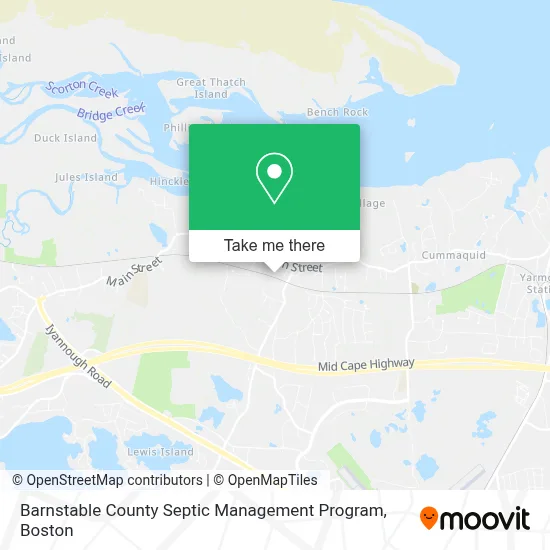 Barnstable County Septic Management Program map
