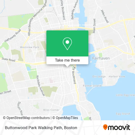 Buttonwood Park Walking Path map