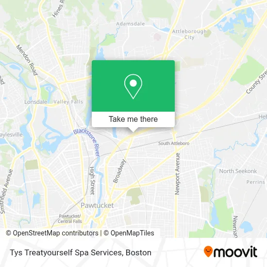 Tys Treatyourself Spa Services map