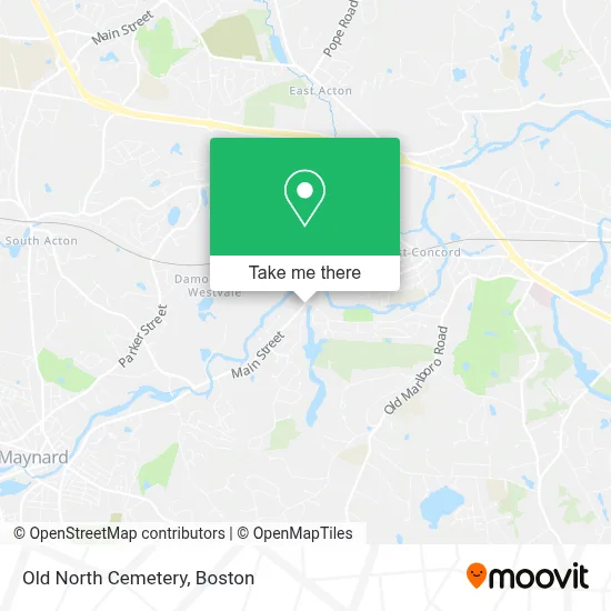 Old North Cemetery map