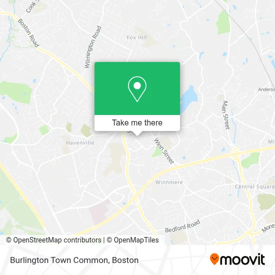 Burlington Town Common map