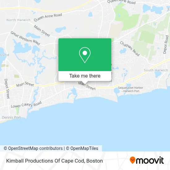 Kimball Productions Of Cape Cod map