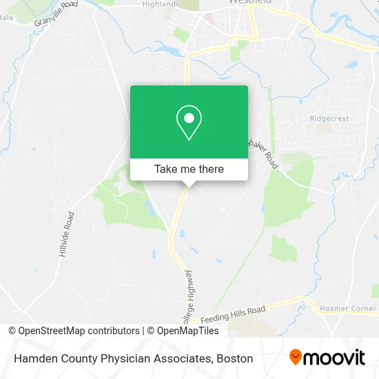 Hamden County Physician Associates map