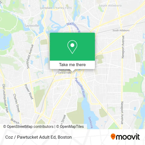 Coz / Pawtucket Adult Ed map