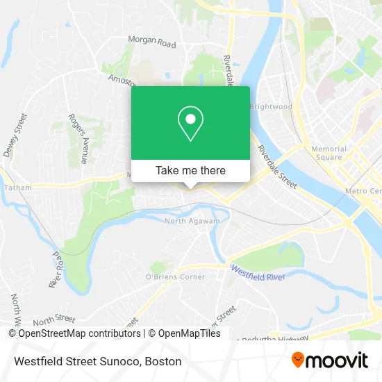 Westfield Street Sunoco map