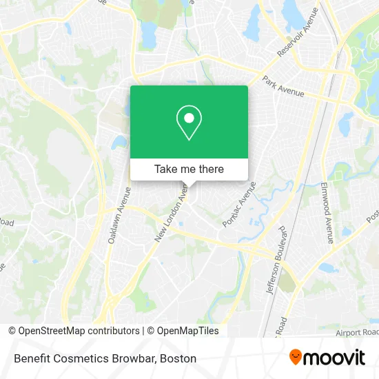 Benefit Cosmetics Browbar map