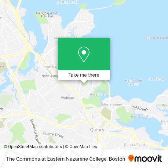The Commons at Eastern Nazarene College map