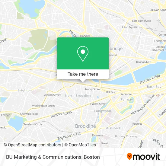 BU Marketing & Communications map