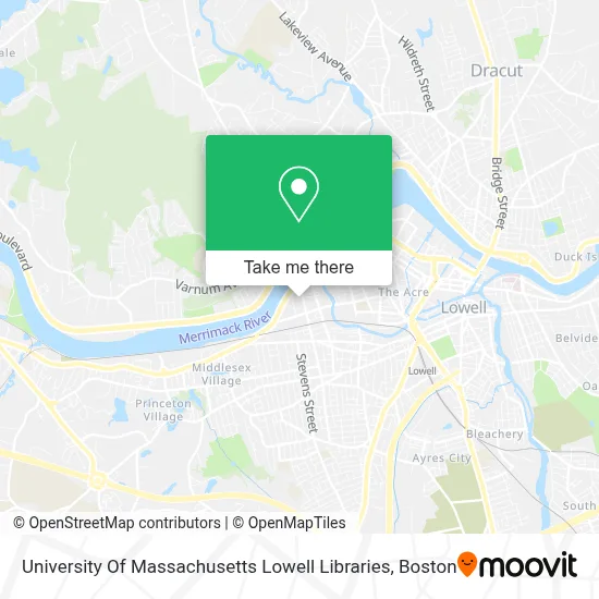 University Of Massachusetts Lowell Libraries map
