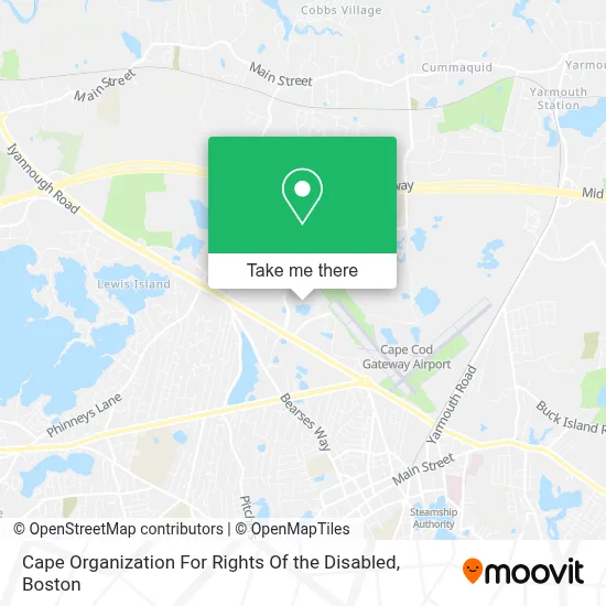 Cape Organization For Rights Of the Disabled map