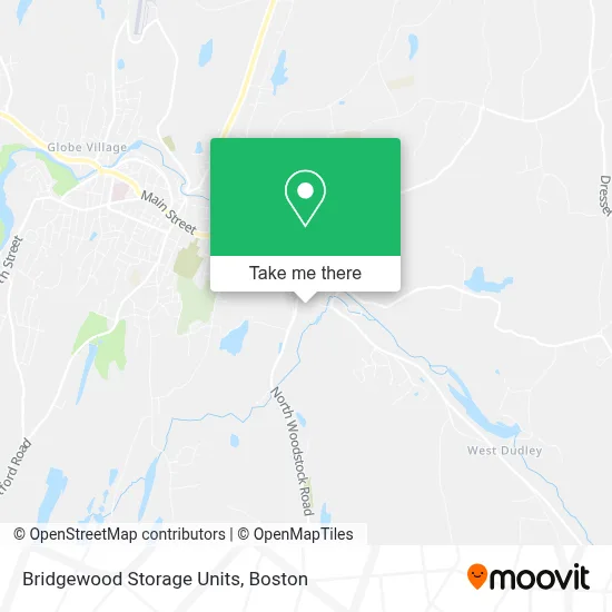 Bridgewood Storage Units map