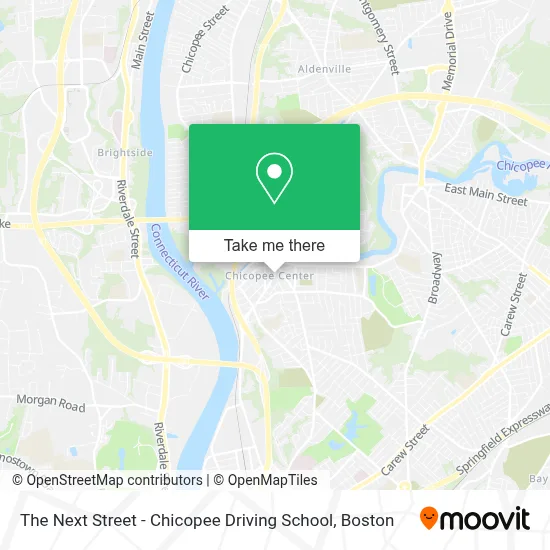 The Next Street - Chicopee Driving School map