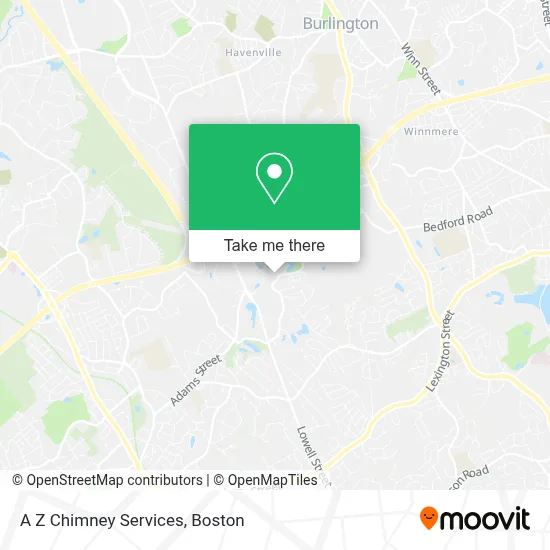 A Z Chimney Services map