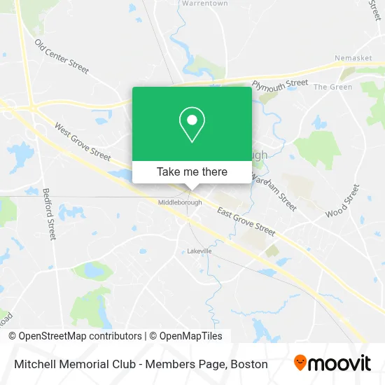 Mitchell Memorial Club - Members Page map