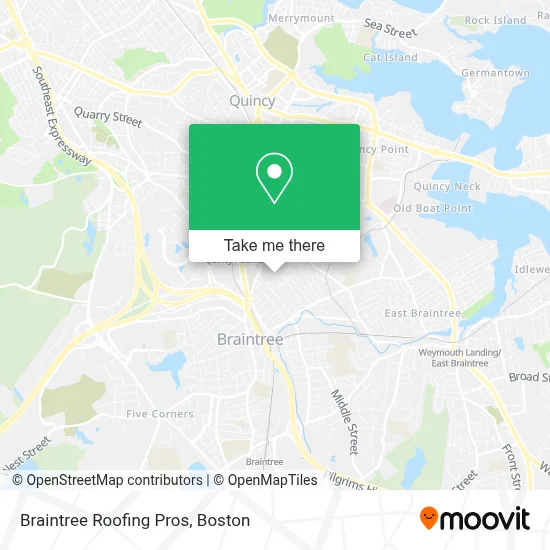 Braintree Roofing Pros map