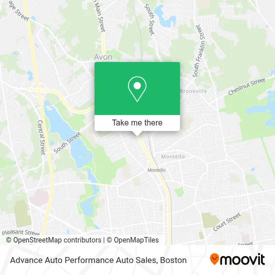 Advance Auto Performance Auto Sales map