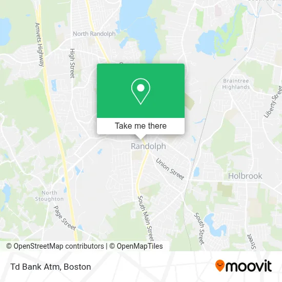 Td Bank Atm map