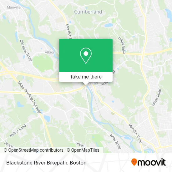 Blackstone River Bikepath map
