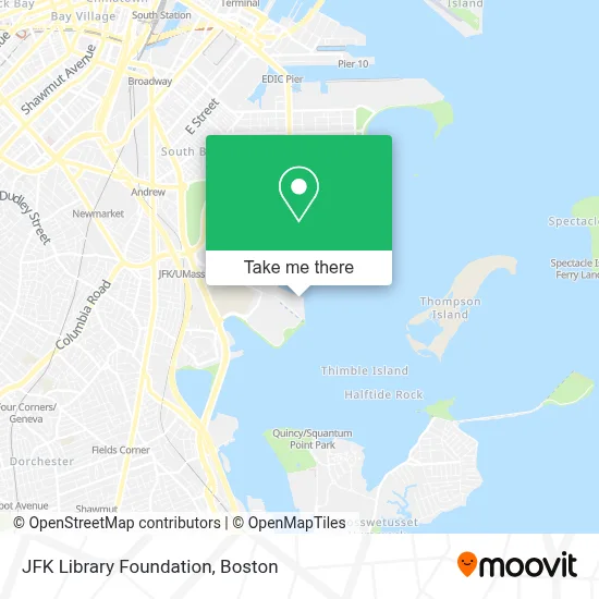 JFK Library Foundation map