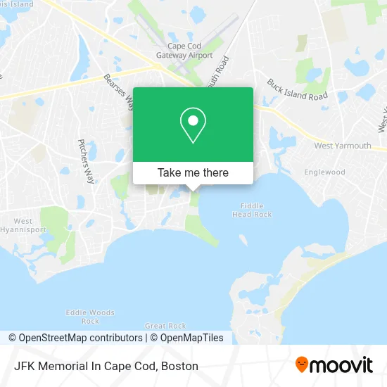 JFK Memorial In Cape Cod map