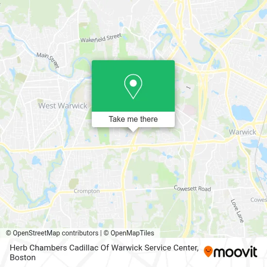 Herb Chambers Cadillac Of Warwick Service Center map