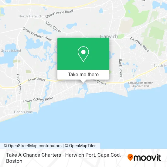 Take A Chance Charters - Harwich Port, Cape Cod map