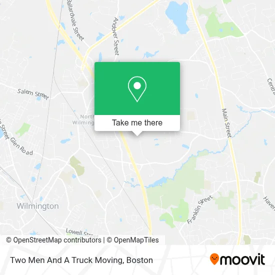 Two Men And A Truck Moving map
