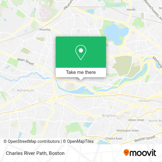 Charles River Path map