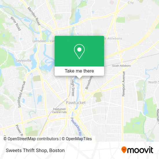 Sweets Thrift Shop map