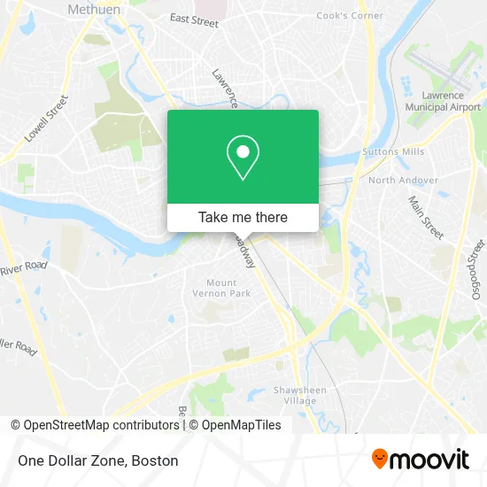 One Dollar Zone map