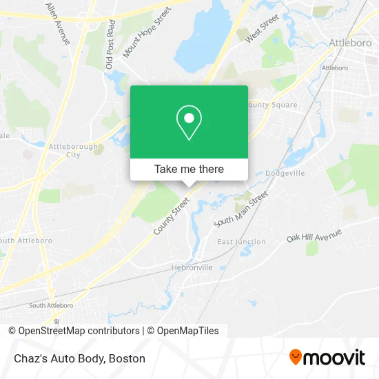 Chaz's Auto Body map