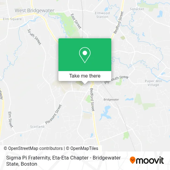 Sigma Pi Fraternity, Eta-Eta Chapter - Bridgewater State map